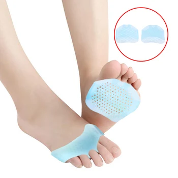 

1 Pair Blue Forefoot Pads Silicone Foot Cushion Foot Pain Relief Toe Separators Foot Care Tools