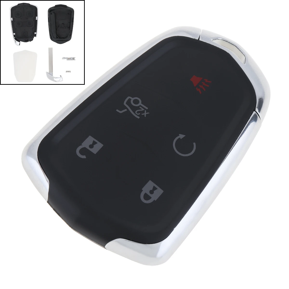 

Black 5 Buttons Keyless Entry Replacement Car Auto Key Remote Fob Shell Case for Cadillac ATS CT6 CTS SRX XT5 XTS