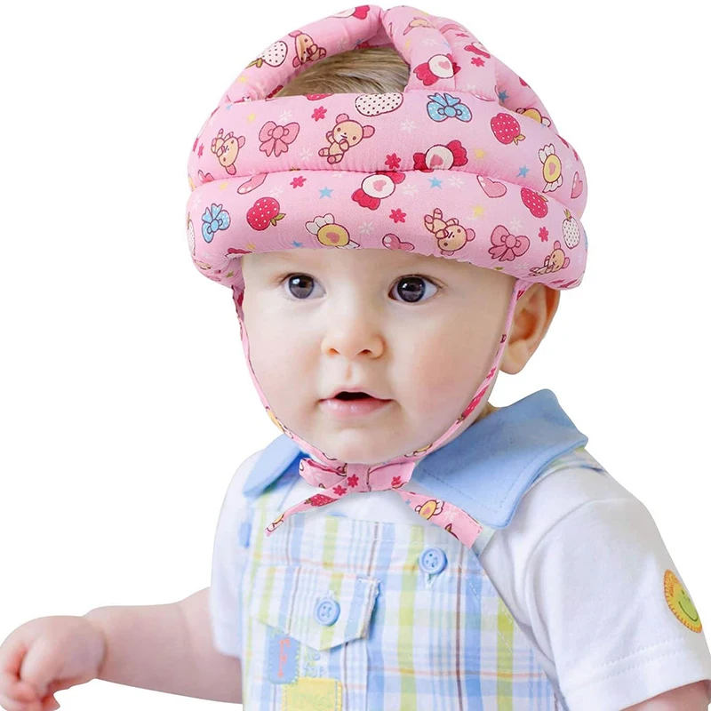 

Baby Toddler Protective Hat Boys Girls Cotton Safety Helmet Learn to Crawl Walk Adjustable Anti Collision Children Cap 6 Months+