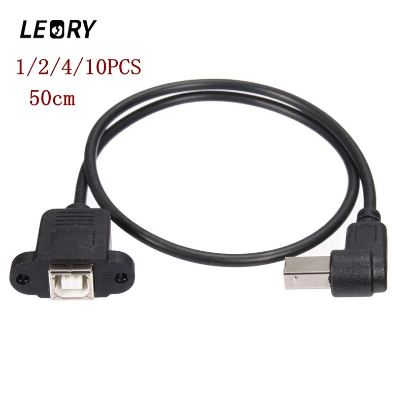 Cables USB 2.0 B Male to USB B Female Socket Printer Panel Mount Extension Cable 50cm Cable Length: 50cm, Color: Black Cables USB 2.0 B Male to USB B Female Socket Printer Panel Mount Extension Cable 50cm Cable Length: 50cm, Color: Black