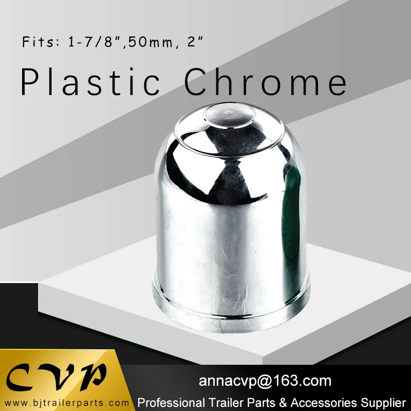 CVP Trailer Hitch Ball Cover Plastic Towball Cap Chrome Tow Ball Cover RV Parts Caravavan Camper Accessories
