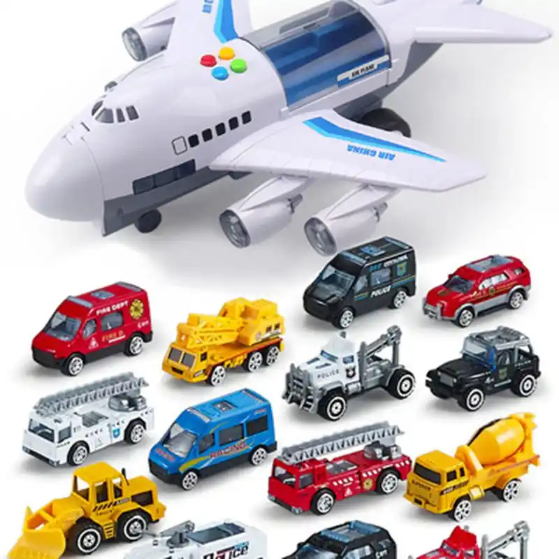 Brinquedo aviao com carrinhos dentro Clearance