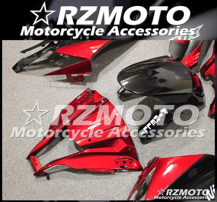 4 подарки ABS Обтекатели комплект подходит для kawasaki Ninja ZX-10R 2011 2012 2013 10R, возрастом 11, 12, 13, 14, 15, набор для тела красного и серого цвета