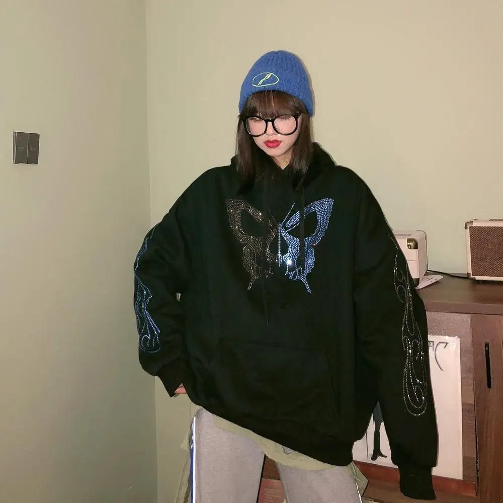 black butterfly hoodie