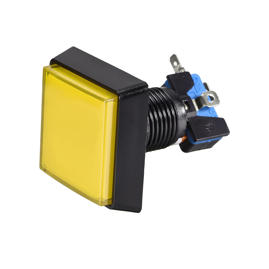 uxcell Game Push Button 50x50 Square 12V LED Illuminated Yellow 1pcs | Обустройство дома
