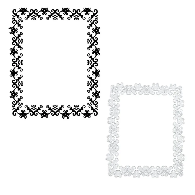 

InLoveArts Lace Frame Dies Rectangle Metal Cutting Dies New 2019 for Card Making Scrapbooking Embossing Album Stencil Craft Dies