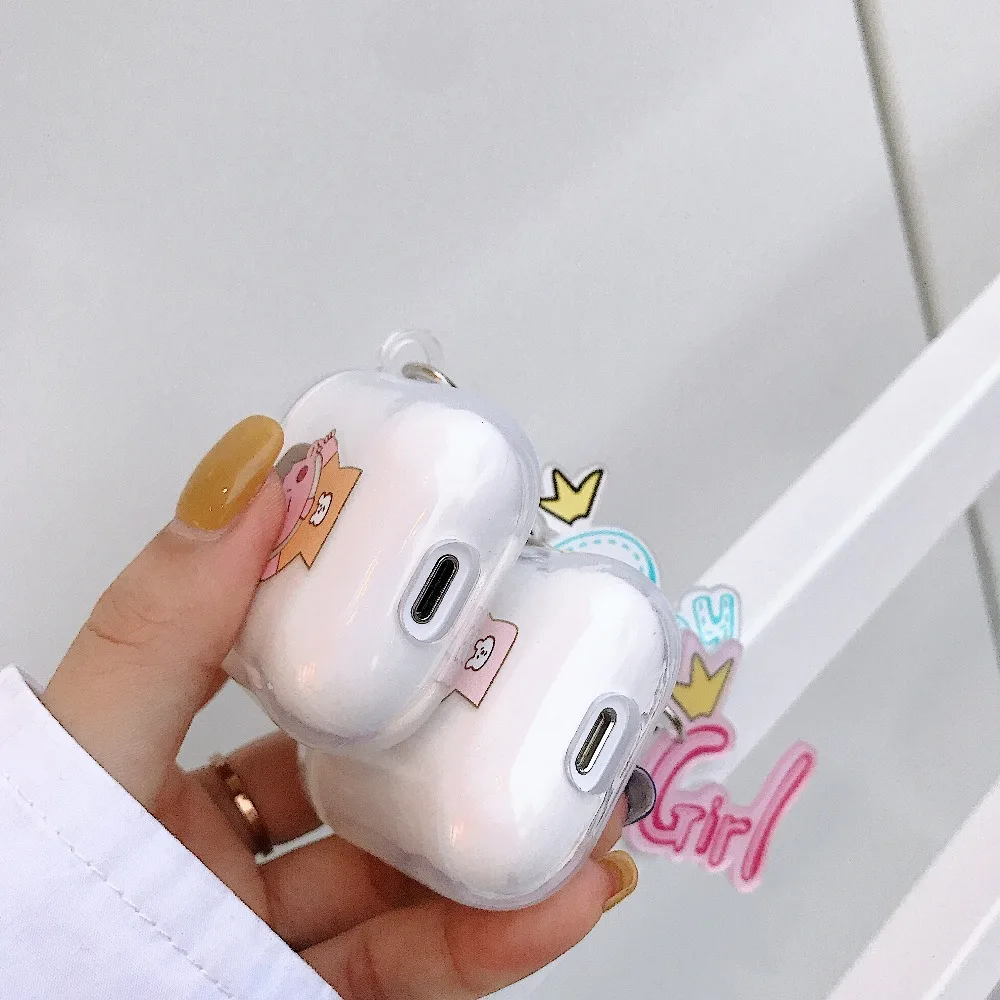 Милый пара сердце из цветов силиконовый чехол для Apple Airpods 1 2 беспроводные наушники для девочек и мальчиков
