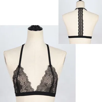 

LANSHIFEI Lace Sexy Lingerie Ring Push Up Seamless Biustonosz Bralette Wire Free Bra Ropa Interior Femenina Unpadded Bralette