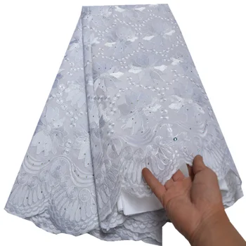 

african lace fabric 2020 white swiss voile lace latest nigerian lace fabrics for women and men 5 yards