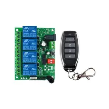 DC 12V 24V 10A 4 channel relay switch RF Wireless Remote Control system Receiver Transmitter 315mhz 433mhz Fan/Motor