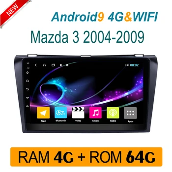 

car radio For Mazda 3 2004-2009 GPS navigator multimedia system audio stereo RAM4G ROM64G DVD dsp carplay Android split screen