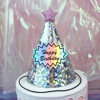 

Paper Baby Girl Birthday Hats Star Kids Princess Prince Tip Cap Party Favors Decorations