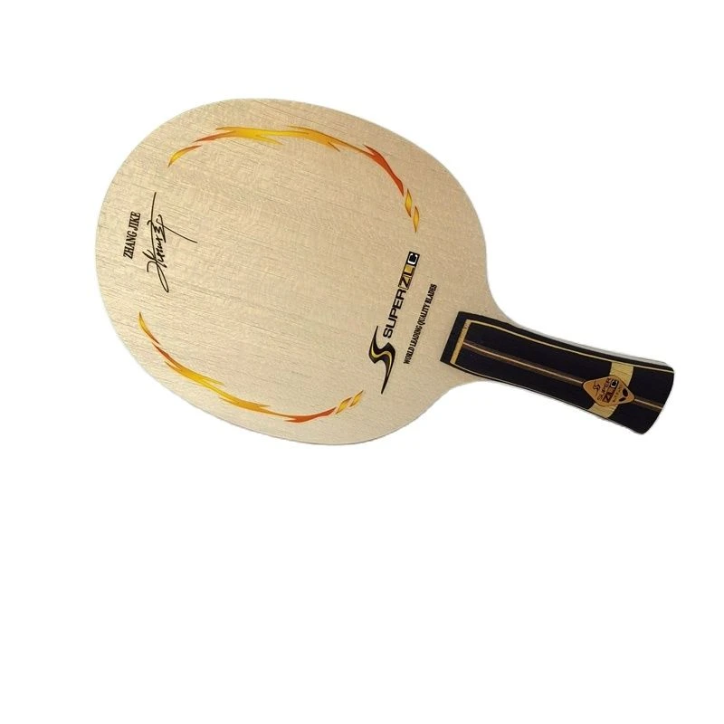 Professional Offensive Super Zlc Table Tennis Blade Fl Handle Ping Pong Bat Assembled Pimples In