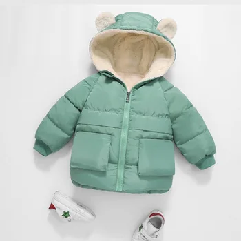 

2020 Winter New Cotton-Padded Clothes Baby Cotton-Padded Clothes Children Winter Clothes Plus Velvet Cotton-Padded Jacket
