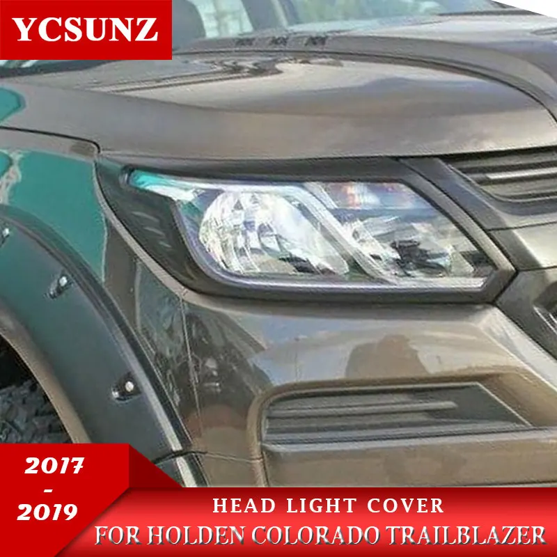 Черная крышка фары для Holden Colorado 2017 2019 2020 chevrolet colorado TrailBlazer ABS|exterior accessories|cover chromechrome