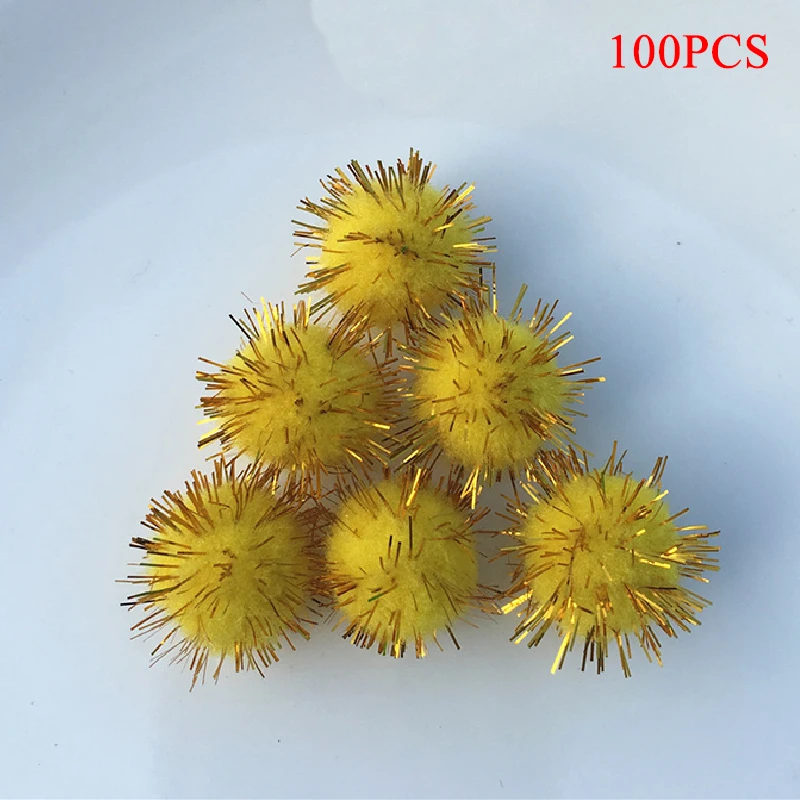 100 шт. блестящие мини пушистые мягкие помпоны шарик ручной работы детские игрушки