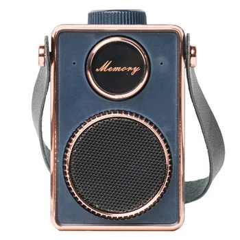 

Portable Bluetooth Speaker, Fashion Retro Portable Wireless Bluetooth Speaker Mini Stereo Bluetooth 4. 0 Outdoor Surround Sound