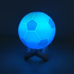 7-Цвет мира по футболу игры лампа «футбольный мяч» футбол светодиодный ночник мяч с деревянный кронштейн для кафе-бары рестораны украшение