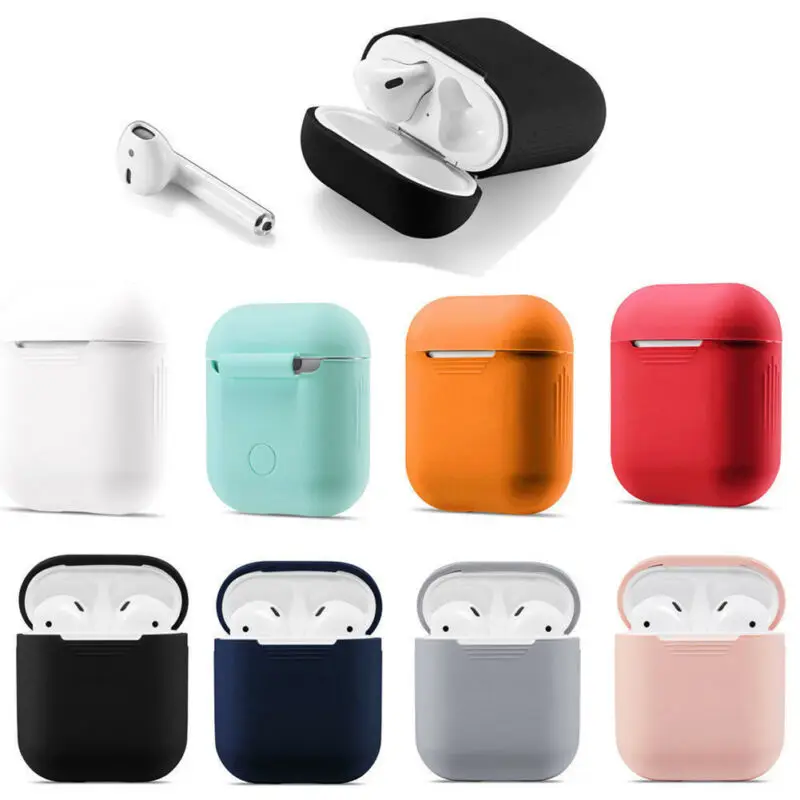 

1PCS TPU Silicone Bluetooth Wireless Earphone Case For AirPods Protective Cover Skin Accessories for Airpods Charging Box 2019