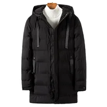 Зимнее Новое Стильное мужское пальто в Корейском стиле, хлопковое пальто средней длины, молодежное толстое теплое пуховое пальто с хлопковой подкладкой