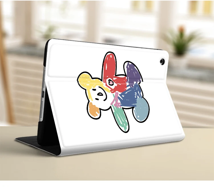 Автоматический будильник смарт-чехол с подставкой для Планшеты ipad Mini1 на возраст 2, 3, 4, 5, ipad air 2 3 pro 10,5 Мультфильм защитный чехол для ipad 2, 3, 4 18 9,7