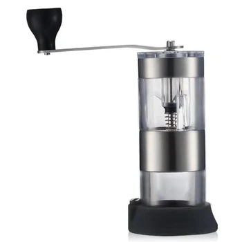 

Mini Manual Ceramic Coffee Grinder Stainless Steel Adjustable Coffee Mill