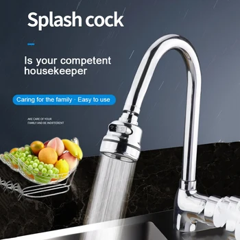 

Three-speed Pressurized Water-saving Faucet 360 ° Rotary Rinse Demineralized Water Kitchen Bathroom Basin Fittings Threaded