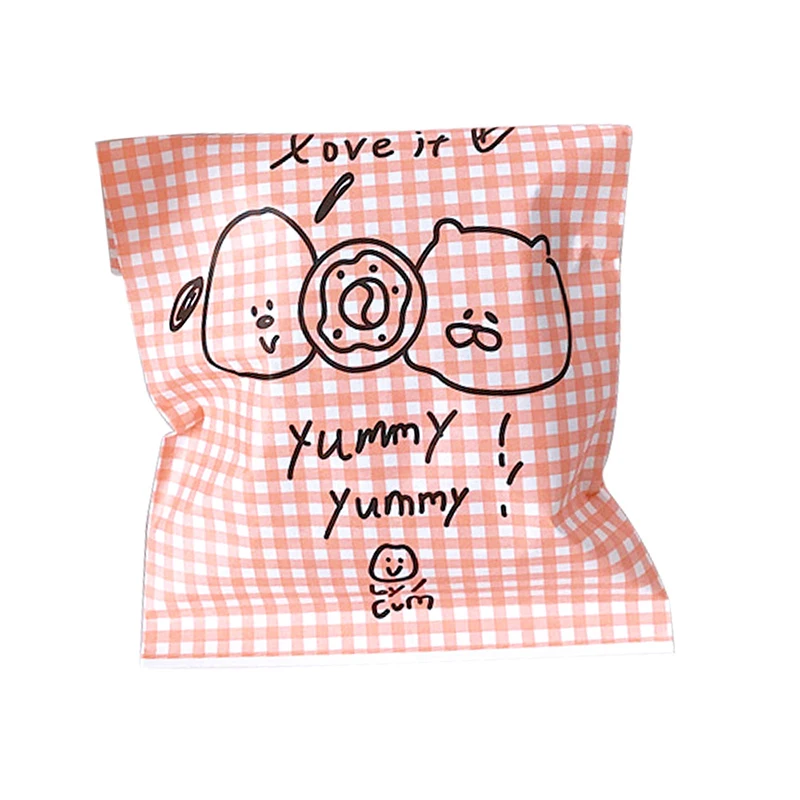 5 шт./пакет сетчатый мультяшный абстрактный Рисунок маленький бумажный пакет
