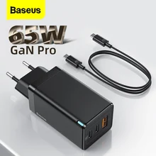 Baseus 65W GaN ładowarka USB szybkie ładowanie 4.0 QC3.0 PD szybkie ładowanie typu C ładowarka dla iPhone 12 Pro Samsung Xiaomi Macbook iPad