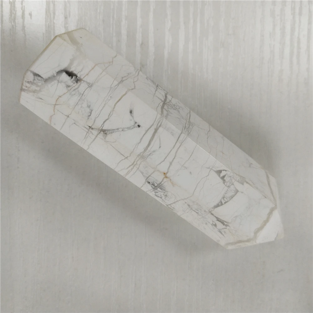 Горячая кварц для лечения ручная резьба точечные палочки Howlite каменные башни для украшения и подарков ZX