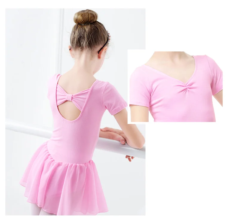Children Ballet Dress Dance Leotards For Girls Transparent Chiffon