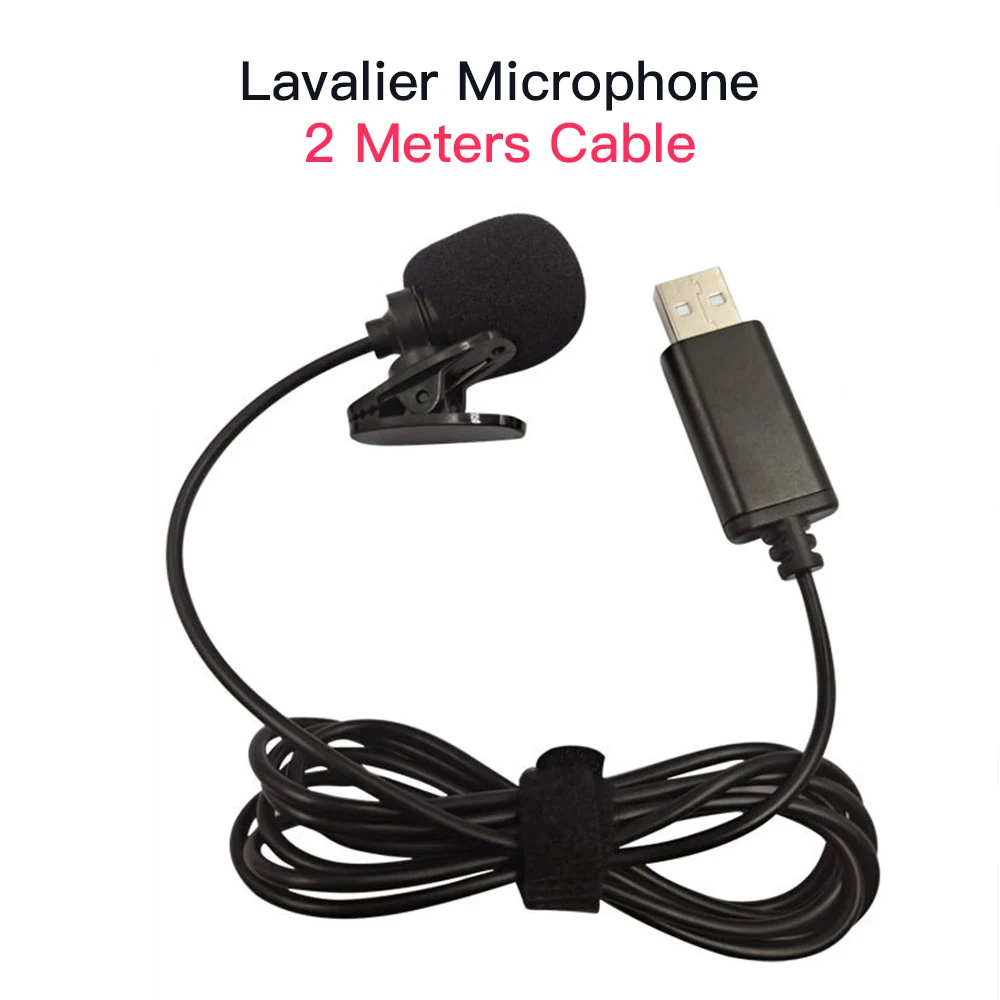 USB 라발리에 라펠 콘덴서 마이크, 전방향 유선 클립온 마이크, 핸즈프리 플러그 앤 플레이, 컴퓨터 PC 노트북 비디오용