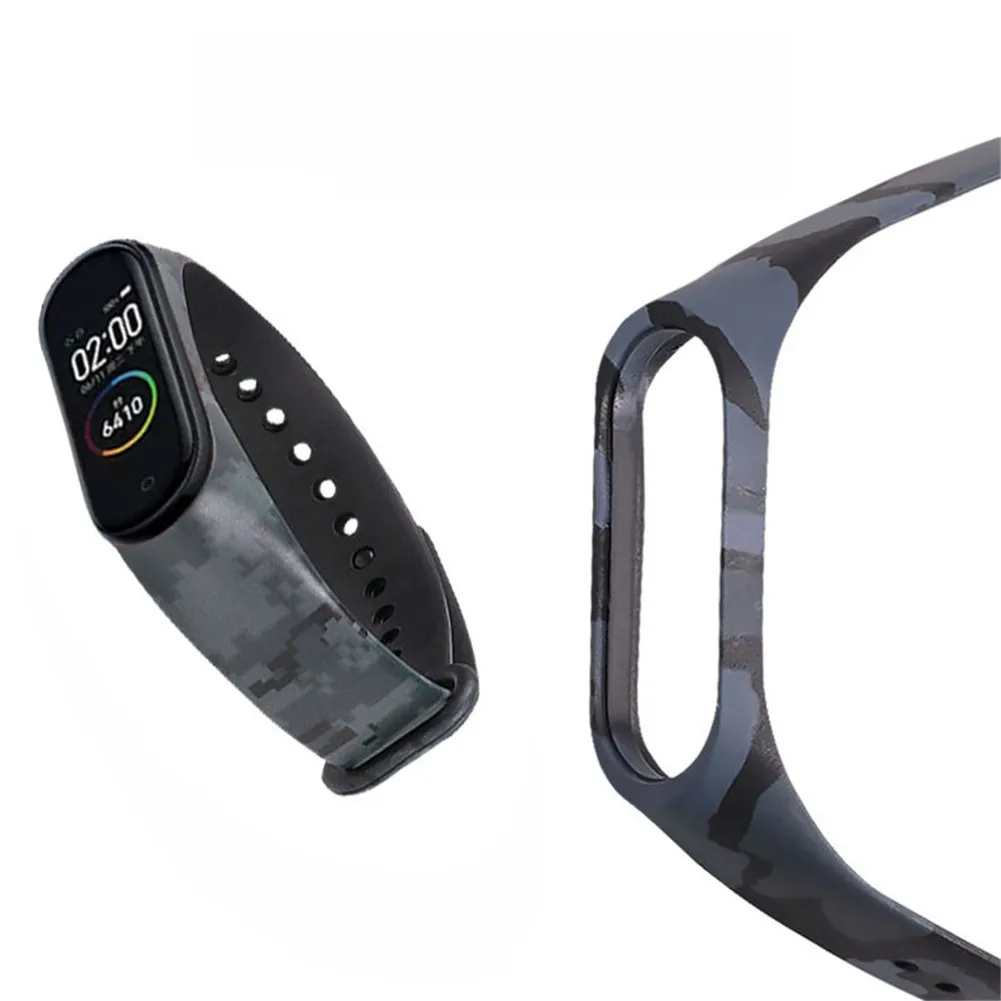 Watch Applicable to Millet Bracelet 4 Wristband 3/4 Universal Strap TPU Sports Waterproof Camouflage 4 Color Belt Watch Applicable to Millet Bracelet 4 Wristband 3/4 Universal Strap TPU Sports Waterproof Camouflage 4 Color Belt