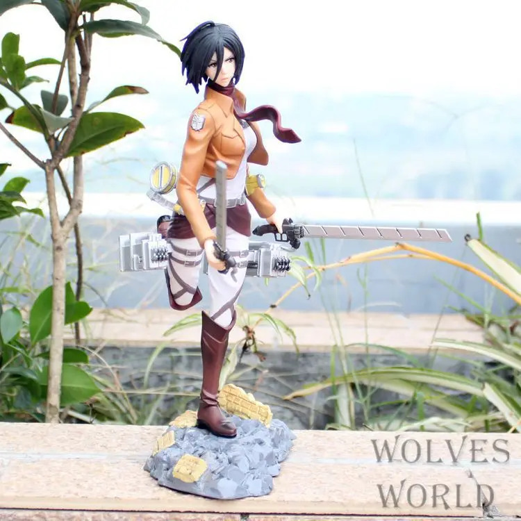 

Yaya Anime Attack on Titan Mikasa Heichou 25 Cm Large Garage Kit Boxed Model