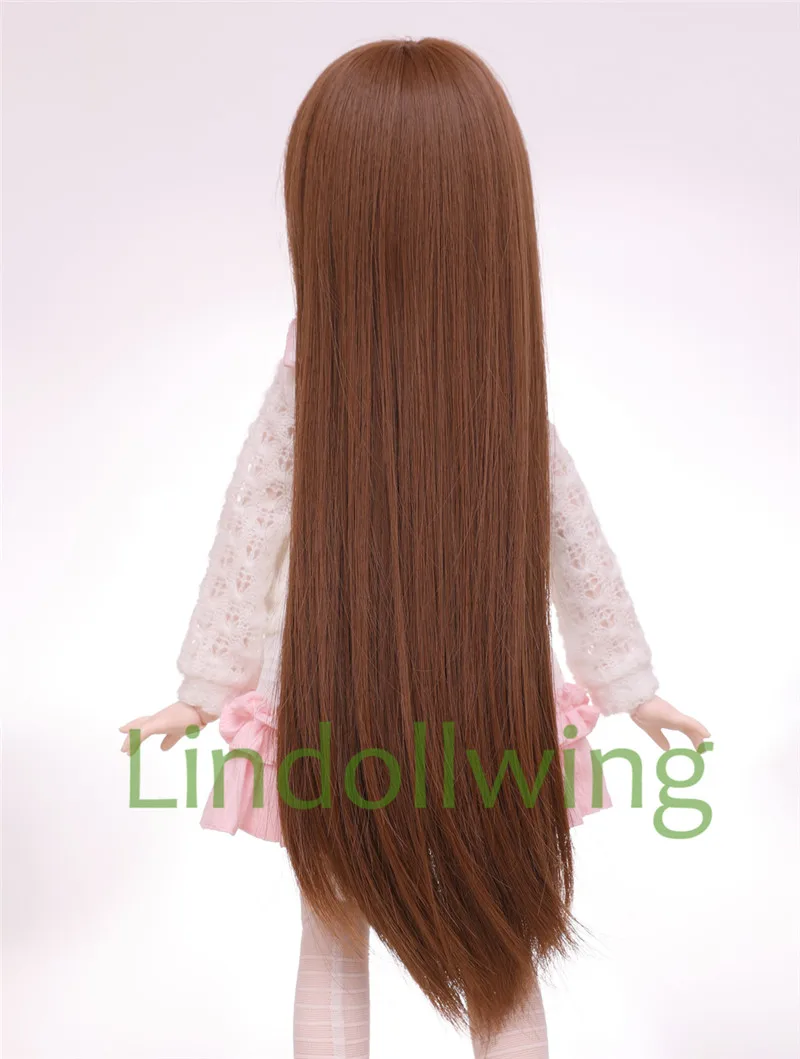 1/3 BJD парик Pullip Dal DD SD LUT Dollfie кукла парик высокотемпературные волосы 8-9 дюймов длинный парик коричневые волосы
