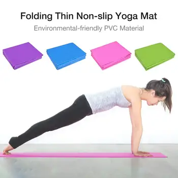

Folding Yoga PVC Mat Thin Non-slip Yoga Mat for Travel Household