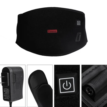 

USB Charge Waist Heating Pad Belt Lower Back Heat Wrap Hot Cold Therapy with 3 Heating Grade Set Pain Relief Muscle Strain