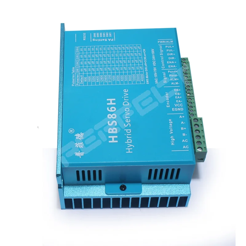 HBS86H 폐쇄 루프 서보 모터 드라이버 하이브리드 스텝 서보 드라이브, RS232 포트 디지털 86 NAME 34 폐쇄 루프 스테퍼 모터 드라이브