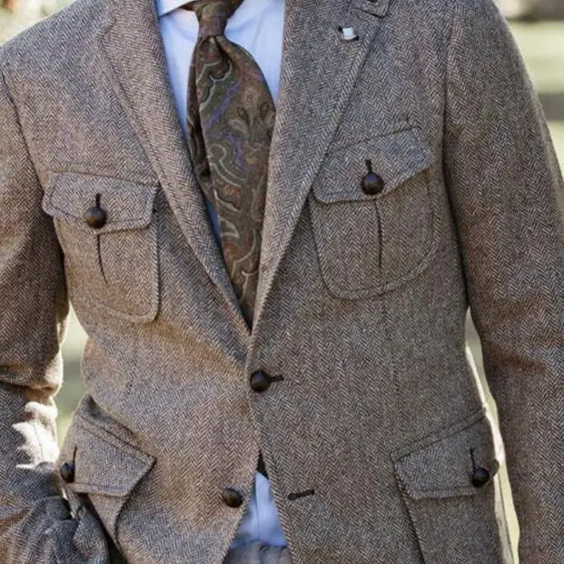 Latest-design-4-pockets-men-s-herringbone-tweed-custom-jacket-pants-retro-gentleman-suit-2-pieces