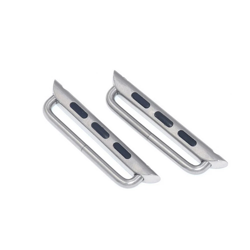 Silver Разъем адаптера для Apple Watch band series 5 4 3 2 1 iwatch ремешок 42mm38mm 44mm40mm из нержавеющей стали застежка адаптер разъем - Цвет ремешка: Silver