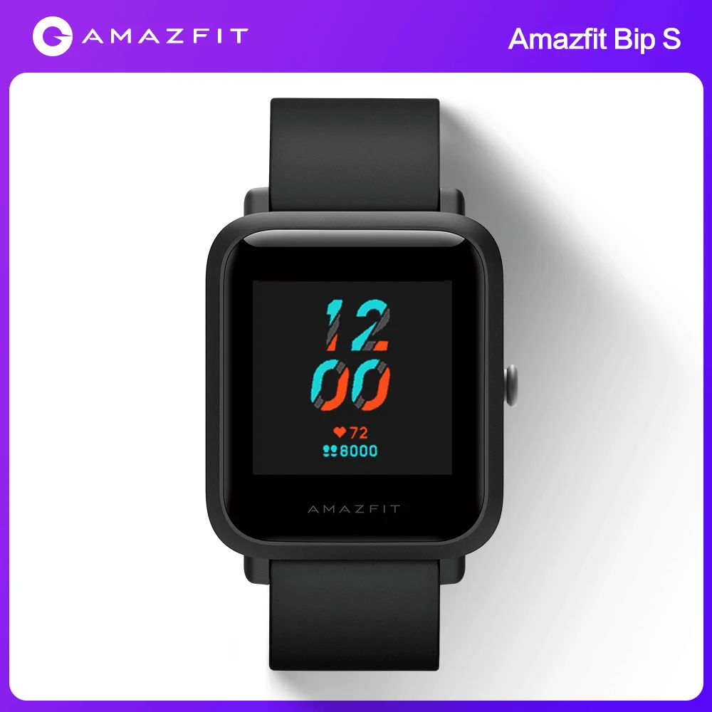 Смарт-часы Amazfit Bip S в наличии Global 5ATM водонепроницаемые со встроенным GPS GLONASS Bluetooth