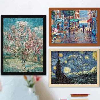 

(with Photo frame)75*50cm 1000Pcs Jigsaw Puzzle Wooden Paper Educational Toys for Children Bedroom Decoration Stickers kids gift