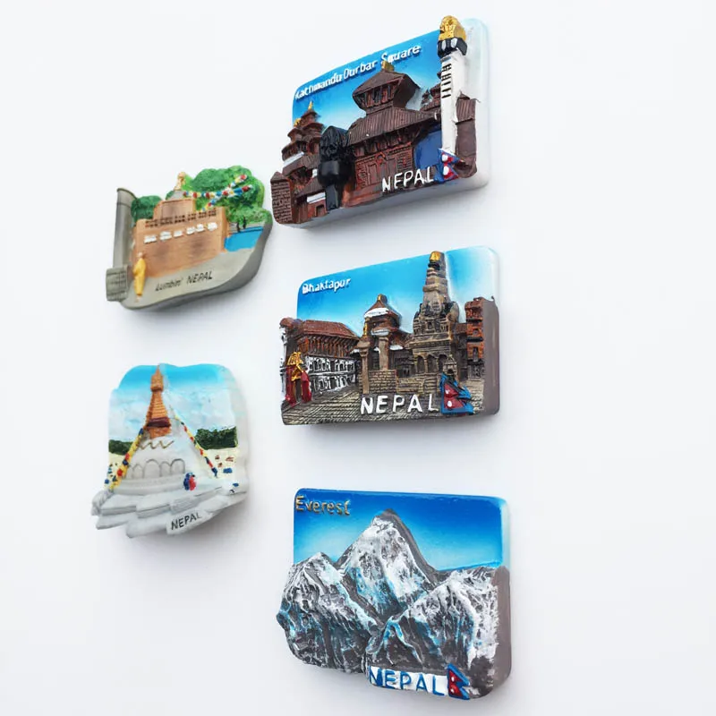 Nepal  Landscape Fridge Magnets Souvenir Nepal Scenic Spots Decorative 3d Resin Crafts Home Decor Gift Ideas Asia Tourist