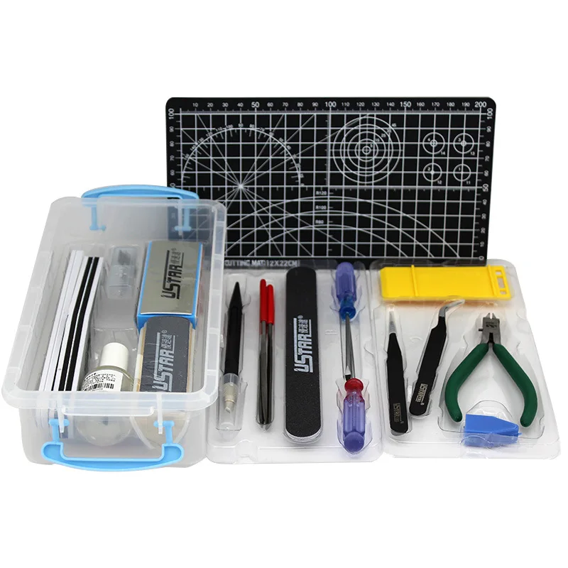 Excellent Tool Tweezers Model Speed up Set Cutting Pliers Gundam Non-Article File Full Set of 18