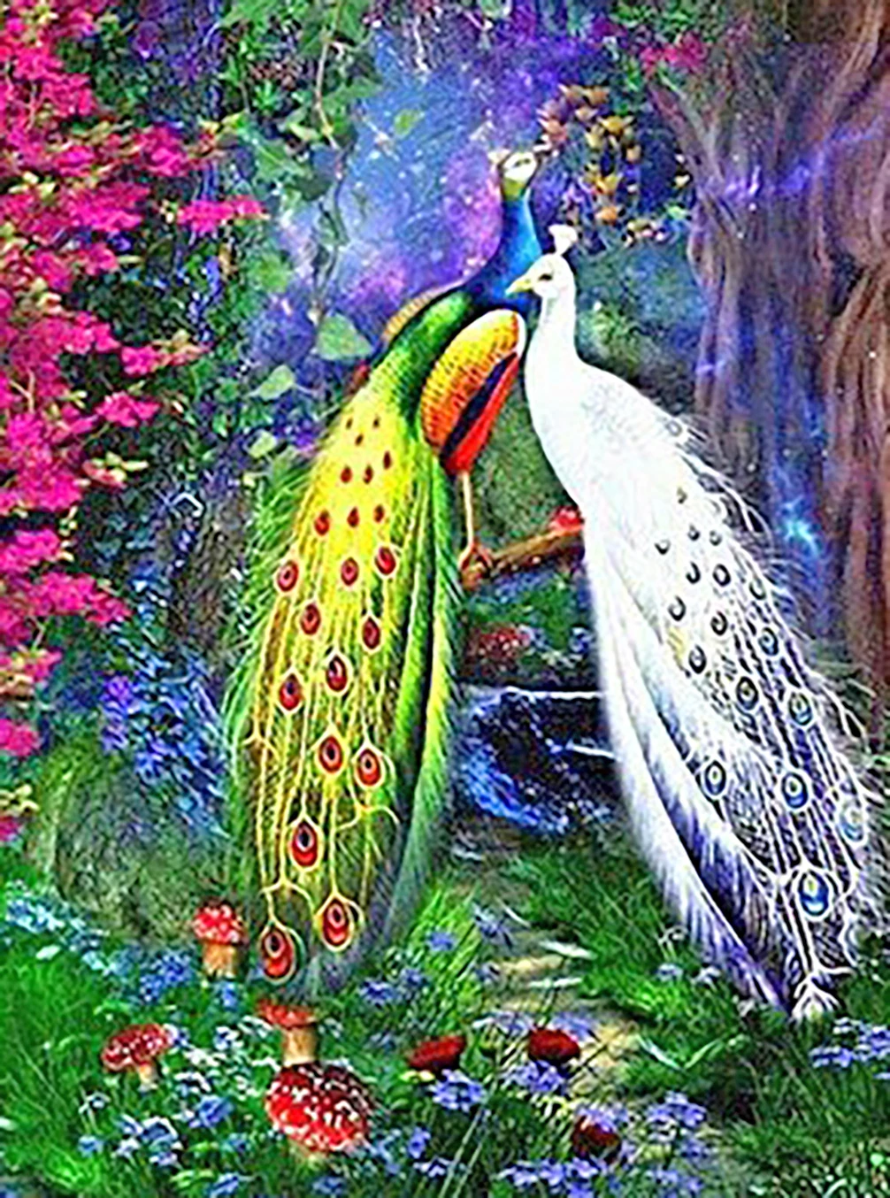 Full Drill 5D DIY Diamond Painting Animal Peacock Diamond Embroidery Cross Stitch Rhinestone Mosaic Art Home Wall Decor Crafts 