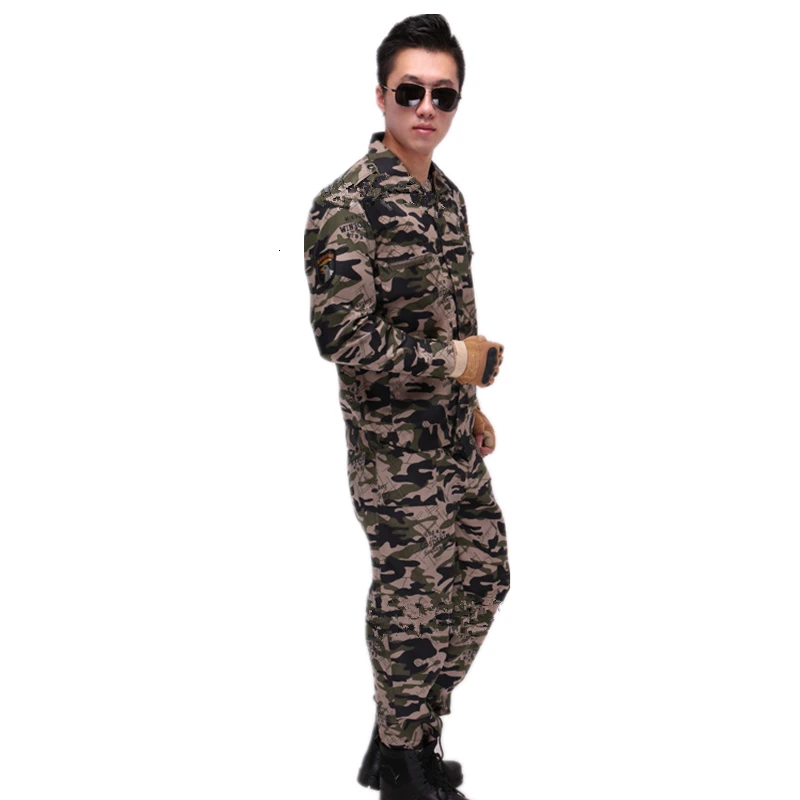 Color1 Set Спецназ армейская одежда мужской набор камуфляжная военная форма Тактический длинный рукав пальто+ брюки износостойкие костюмы - Цвет: Color1 Set