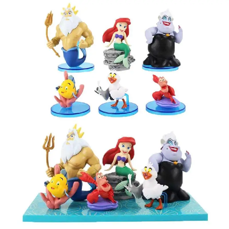  6pcs ξ  Ƹ ǱԾ Toyssebastian under ġ  ŷ Ʈ Scuttle Ursula PVC   