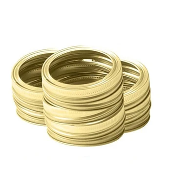 

20Set 70mm Canning Lids Split-Type Lids Reusable Leak Proof Storage Solid Caps Metal Canning Lids Leak Proof ,Gold