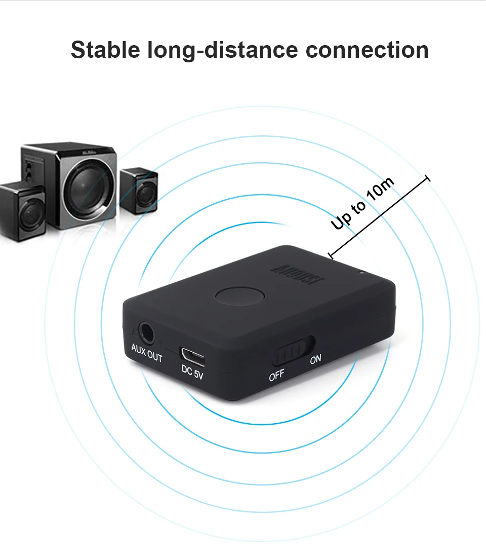 MR230 беспроводной Bluetooth аудио приемник aptX с низкой задержкой 3,5 мм разъем Bluetooth аудио приемник aux адаптер для автомобиля, колонки