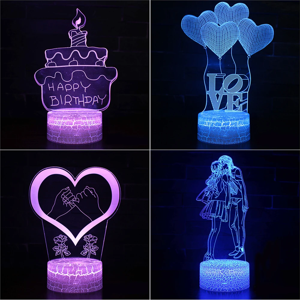 

Valentine's Day Atmosphere light Decoration 3d night light creative visual lamp table lamp Valentine's Day gift fairy light